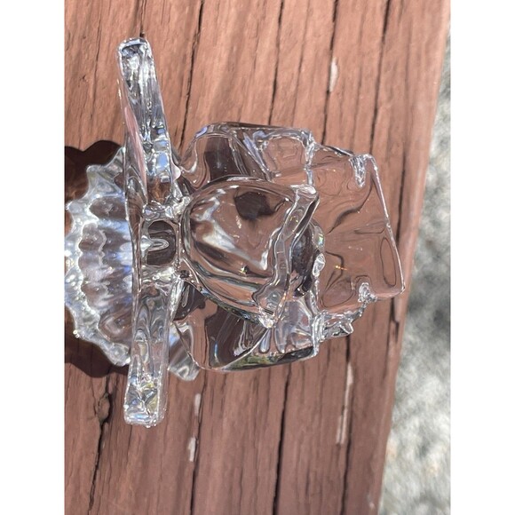 Baccarat Crystal Cherub Angel in Fluted Skirt Figurine W Hymn Book Signed w/ Box - Picture 6 of 14